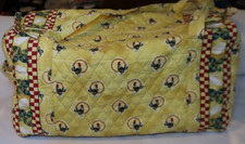 Borsone grande trapuntato Weekender Americana by sharif - giallo con galli