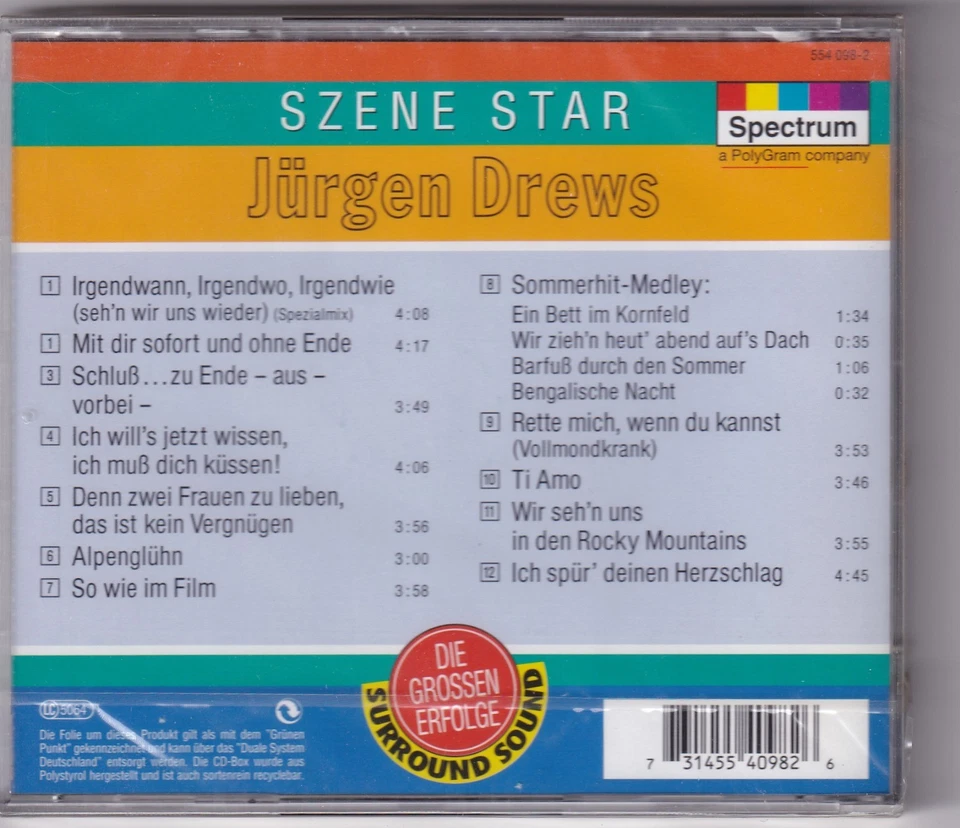 -2337- Jürgen Drews - Szene Star - Die grossen Erfolge -CD- original verpackt - Bild 2 von 2