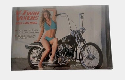 Collectors 2023 V-TWIN VIXENS  CALENDAR & Poster HD Motorcycles Hot Girls USA