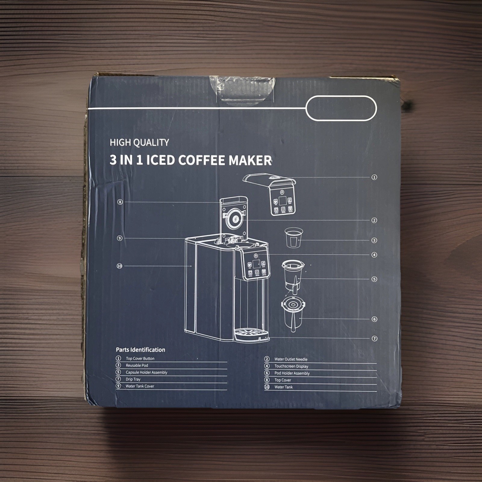 Hot And Iced Coffee Machine K Cup Pods Black