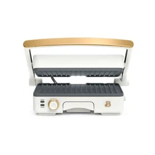 Beautiful 2-in-1 Panini Press & Grill, White Icing by Drew Barrymore