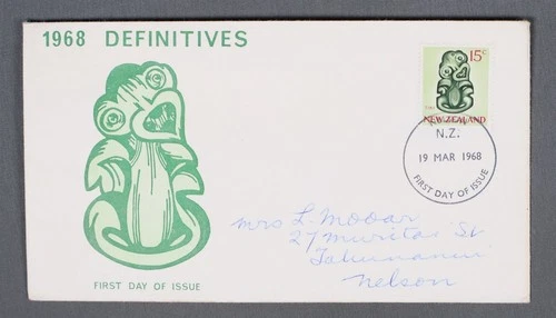 MayfairStamps New Zealand FDC 1968 Tiki Definitves First Day Cover aax_08295