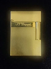 Dupont Line 2 Small Cling Gas Lighter Gold France