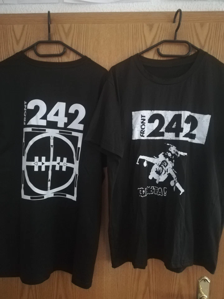 2x FRONT 242 T-SHIRT in XXL Helikopter / Zielscheibe - in Schwarz Kult EBM - Bild 2 von 2