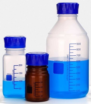 PP Reagent Bottle, Plastic Lab Bottle, Round or Square, Chemical Storage