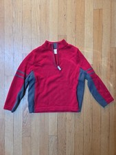 Hanna Andersson Boys 1/4 Zip Sweater Size 5 110 Red Gray