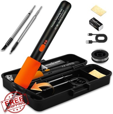 KINGSOM Cordless Soldering Iron Kit 2 in 1 Fast Heat