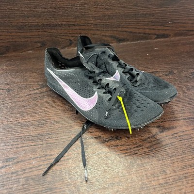 Nike Men's Zoom Victory 3 Shoes Size 8 Black Purple Track Field Distance Spikes