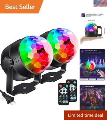 Compact Disco Ball Lights with Remote Control   Ideal for Celebrations & Events