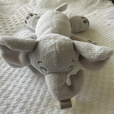 Philips Avent Soothie Snuggle Pacifier Holder Elephant Gray Plush Lovey Toy