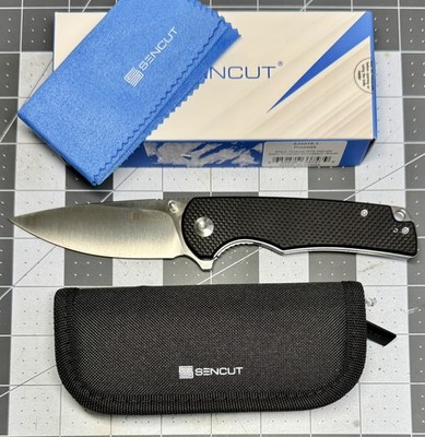 Sencut Praktisk S24019-1 Black G10 Satin 9Cr18MoV Linerlock Folding Knife