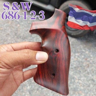 Handcraft pistol grip for Smith & Wesson 686-1-2-3 square butt Real wood