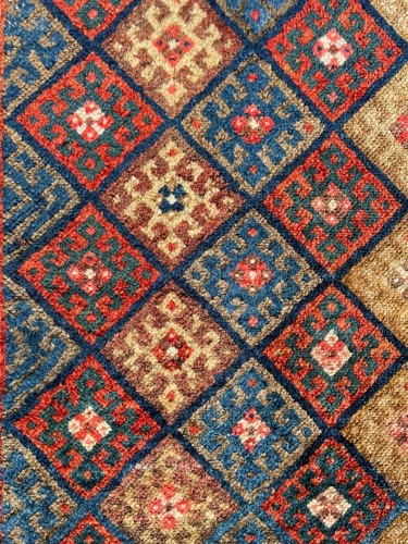Antique Jaff Kurd Bag Face Hand Knotted 100% Wool Tribal Rug 2' x 4' - Picture 2 of 6