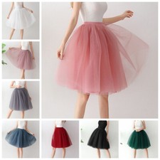 Women 5 Layer Mesh Skirt Bubble Petticoat Swing Tutu Princess Underskirt