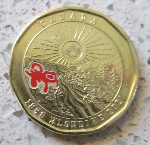 2021 Klondike Canada 1 Dollar Coloured  Loonie - combined shipping