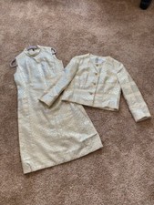 Vintage 1960's Metallic Brocade Cocktail Dress/Jacket Set - Size M