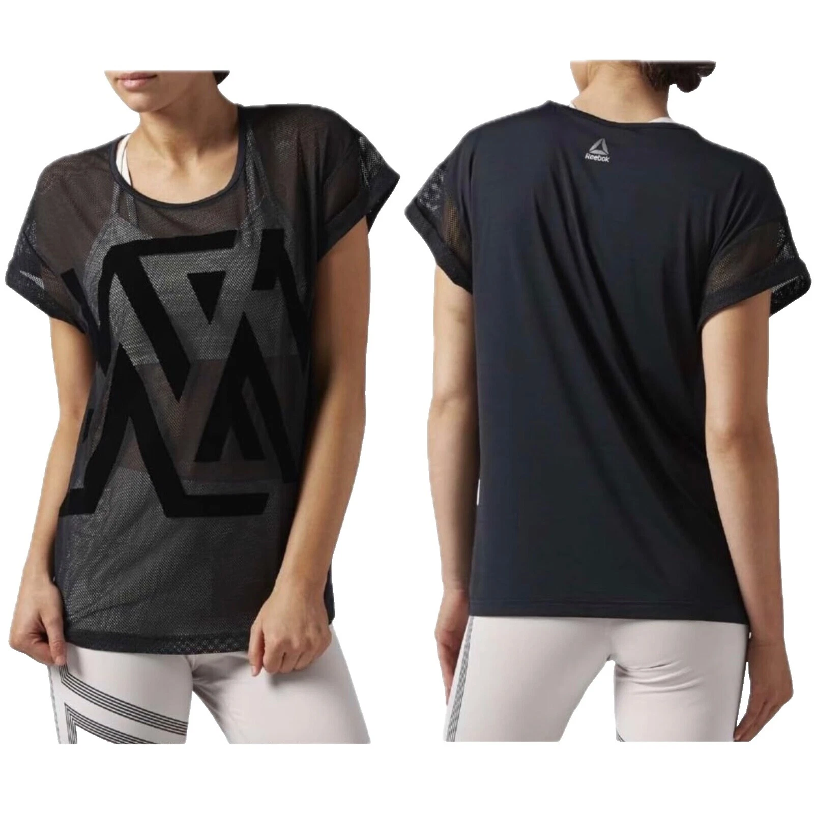 锐步女式几何图案上衣