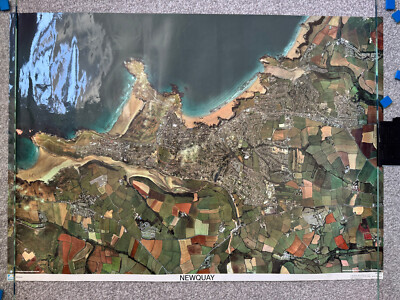 2000 Luftbild Karte/Druck/Poster von Newquay, Cornwall (Strand/Meer)