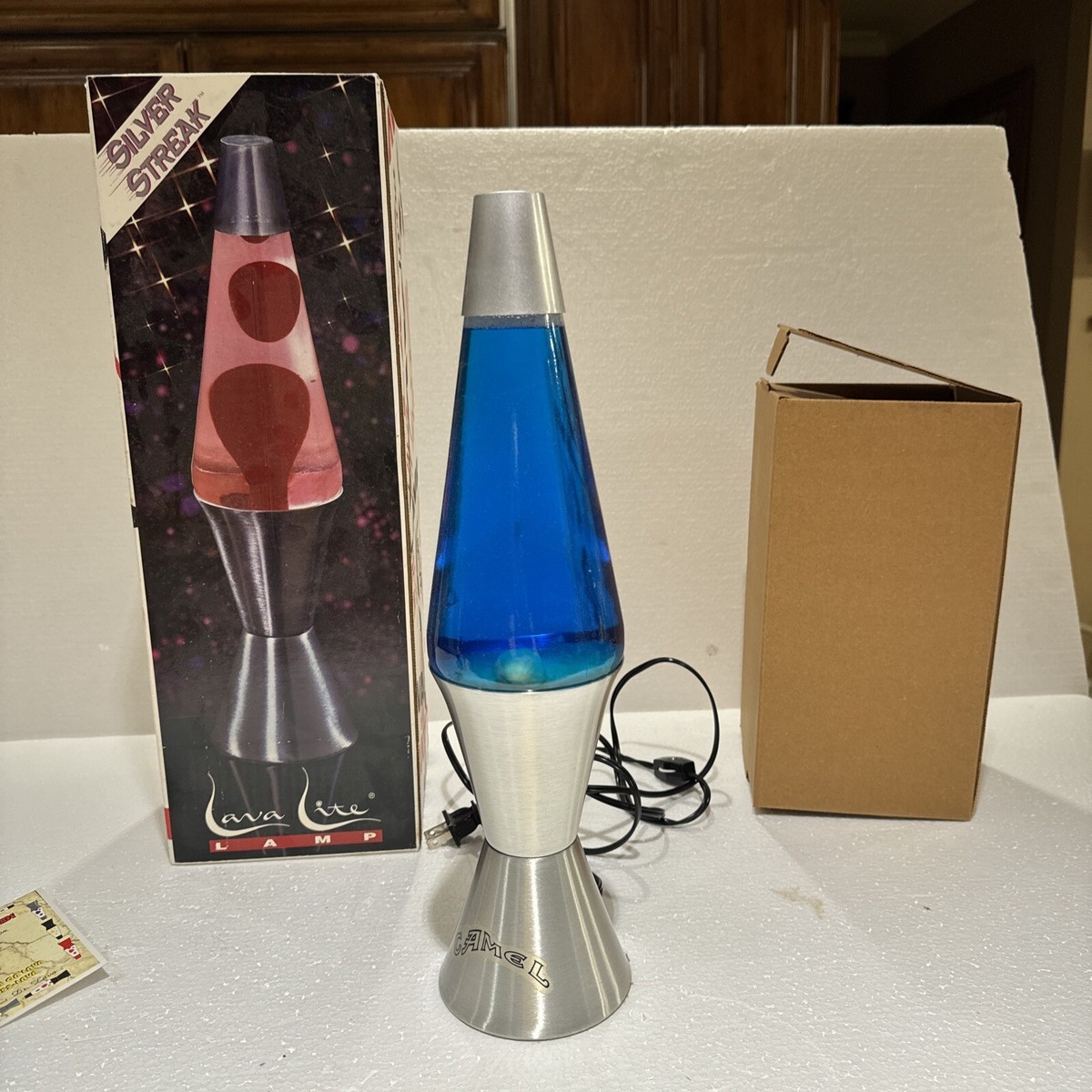 Lava Lite ヴィンテージ Vintage 1998 Lava Lite Lamp Original Midnight Series Clear Liquid