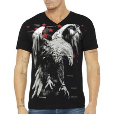 NWT EAGLE 4TH OF JULY PATRIOTIC RED BLUE STARS USA FLAG MEN'S T-SHIRT S M XL