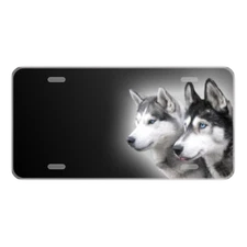 CUSTOM LICENSE PLATE SIBERIAN HUSKY AUTO TAG