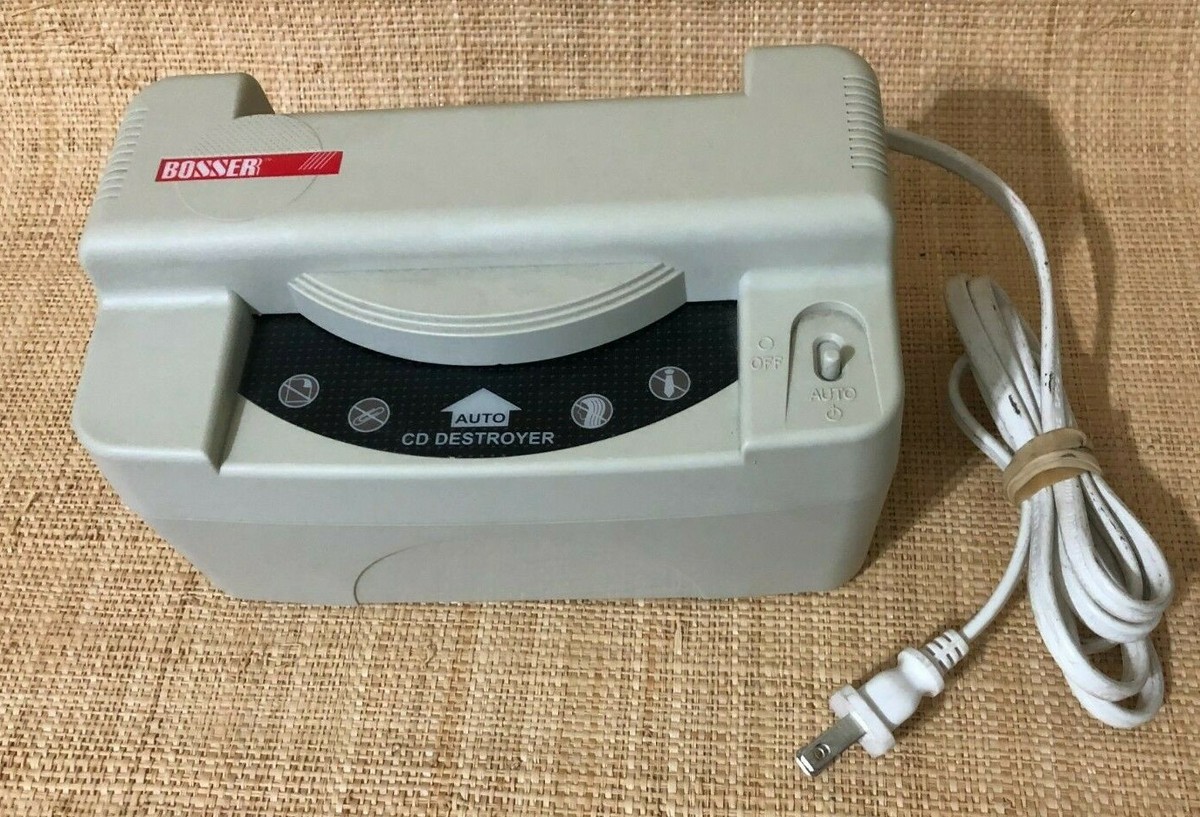 Bosser CD Destroyer Data Shredder 100DX Patented Fast Secure