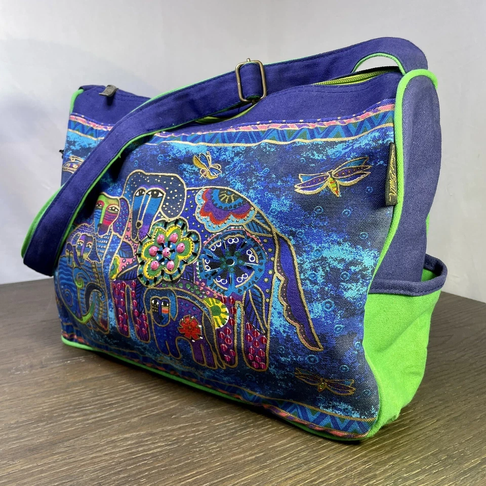 Bolso Mensajero Laurel Burch Perros Azul Foto 4 de 4