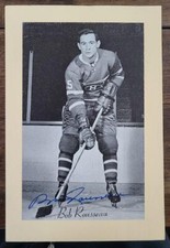 BOBBY BOB ROUSSEAU SIGNED 1944-1963 BEE HIVE PHOTO CARD GROUP 2 CANADIENS