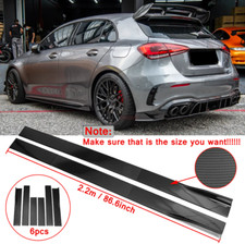 2.2m/86.6" Seitenschweller Sideskirts Carbon Optik f&uuml;r A-Klasse A35 AMG W177