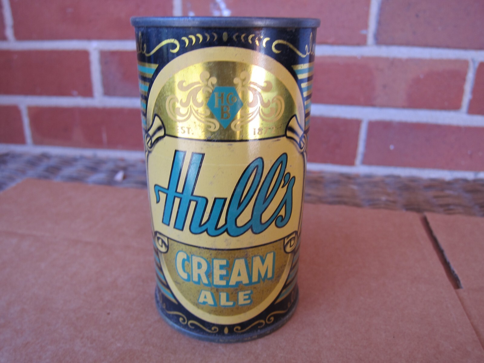 Hull's Cream Ale, Hulls, New Haven, Connecticut Flat Top Beer Can EMPTY