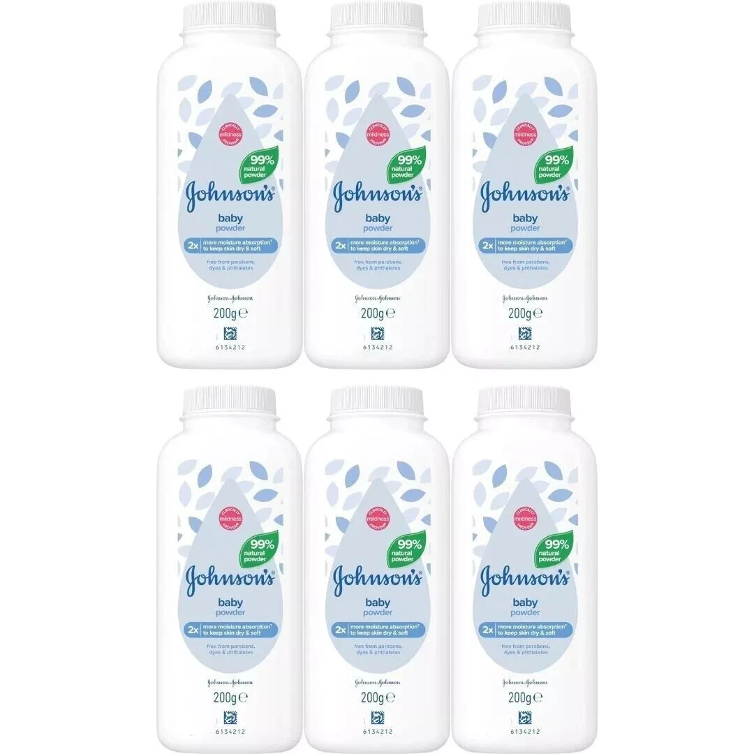 Johnson's Baby Powder 200g Newest Formula Powder 6 Bottles
Opens in a new window or tab