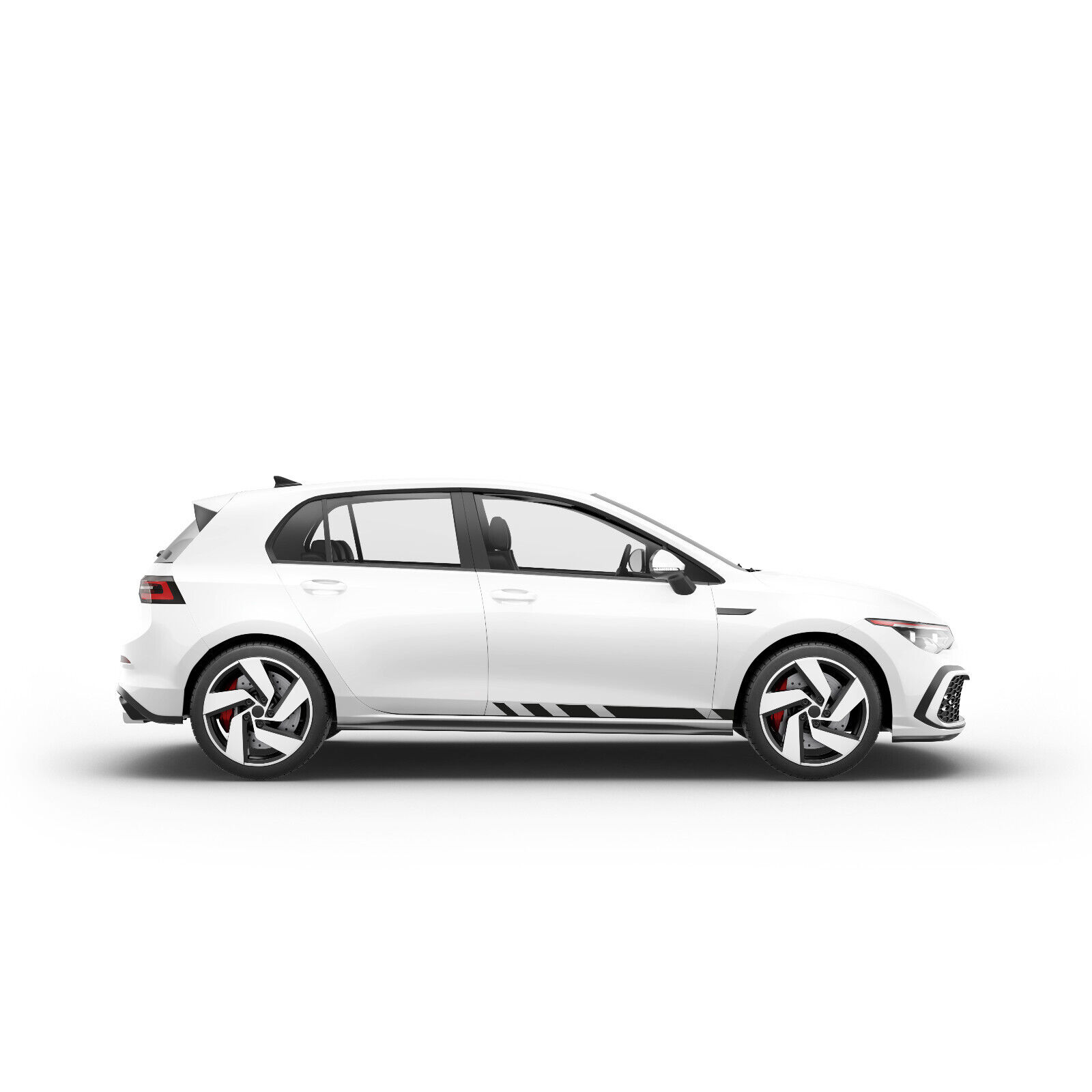 Auto Seitenstreifen Aufkleber-Set, Dekor-Sticker komp. mit VW Golf 8 (VIII) GTI