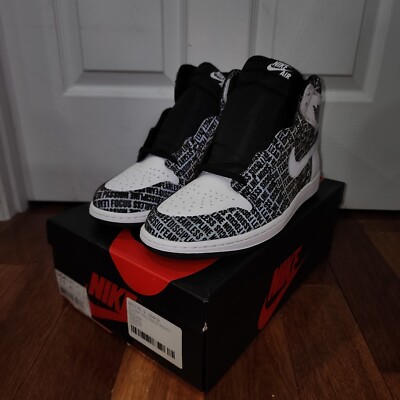 NEW Air Jordan 1 Retro High OG Derek Jeter Re2pect 3M Black White
