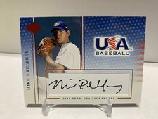 2004 Upper Deck USA Baseball Team Signatures Black Ink /595 Mike Pelfrey Auto