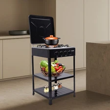 Natural Gas Stove with 4 Burners Outdoor Camping Stove Portable Gas Stove for RV