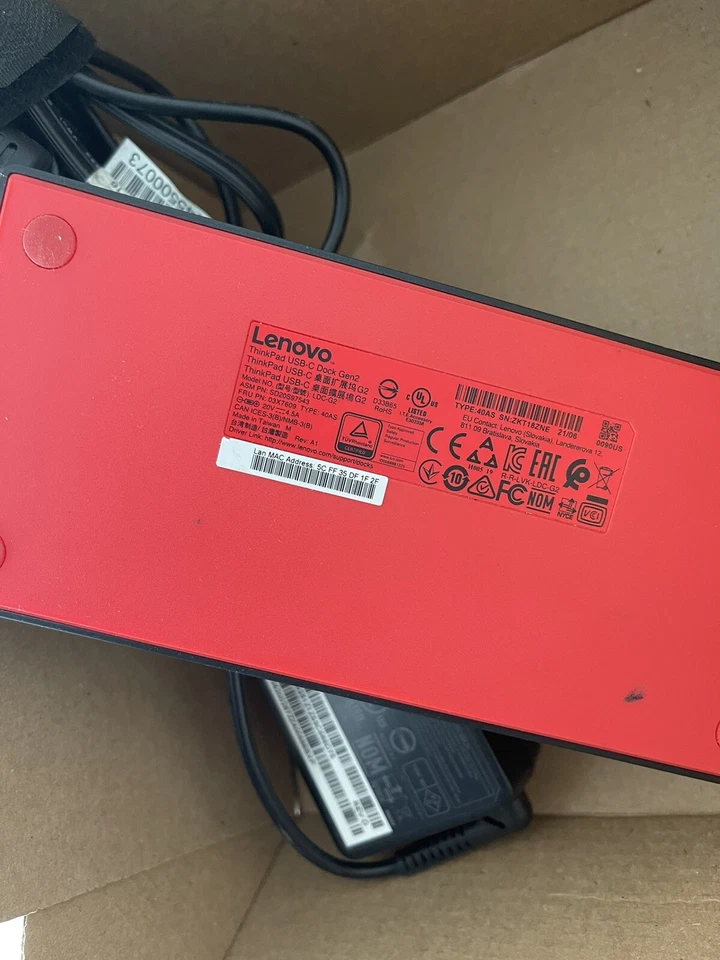 Lenovo ThinkPad USB-C Dock Gen 2 LDC-G2 40AS 03X7609 Docking Station + 90W - Image 2 of 4