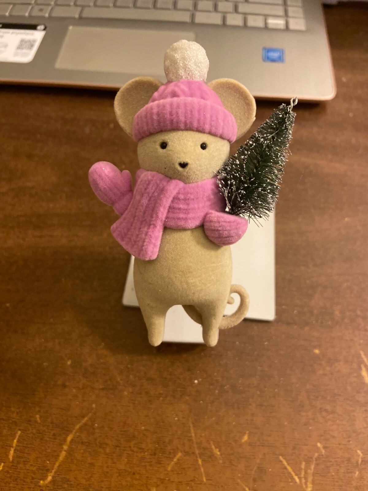 New Bath & Body Works Pink Hat Grey Mouse Christmas Tree Wallflower Plug-In-image