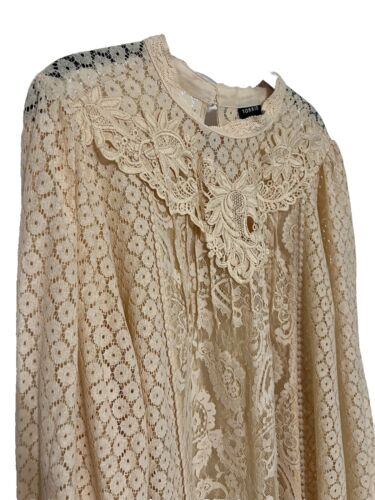 Torrid taglia 3 (3X) modello misto pizzo beige misto cotone elegante casual bellissimo - Foto 3 di 11