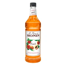 Monin - Peach Syrup, Fresh and Juicy Flavors, Great for Iced Teas, Lemonades, an