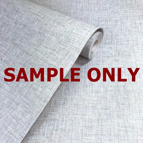 Arthouse Linen Texture Light Grey Plain Woven Effect Textured Wallpaper