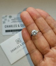 2.00 Carat (8mm) Forever One DEF Moissanite 6 Prong Solitaire Ring in 10k Gold