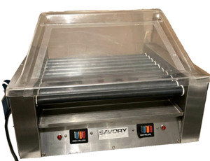 Commercial Hot Dog Roller - 10 Rollers with Acrylic Cover MERCO SAVORY BRAND