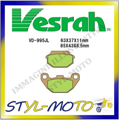 VD-995SJL Pads Brakes Rear Sintered Sanyang (Sym) Gt 500 2004
