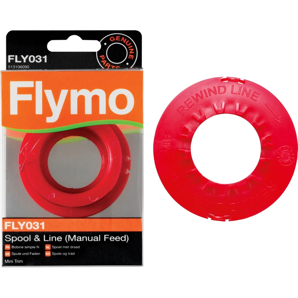 2 x GENUINE FLYMO MINI TRIM SPOOL & LINE MANUAL FEED FLY031 5131060 MT21 ET21 - Image 3 of 4