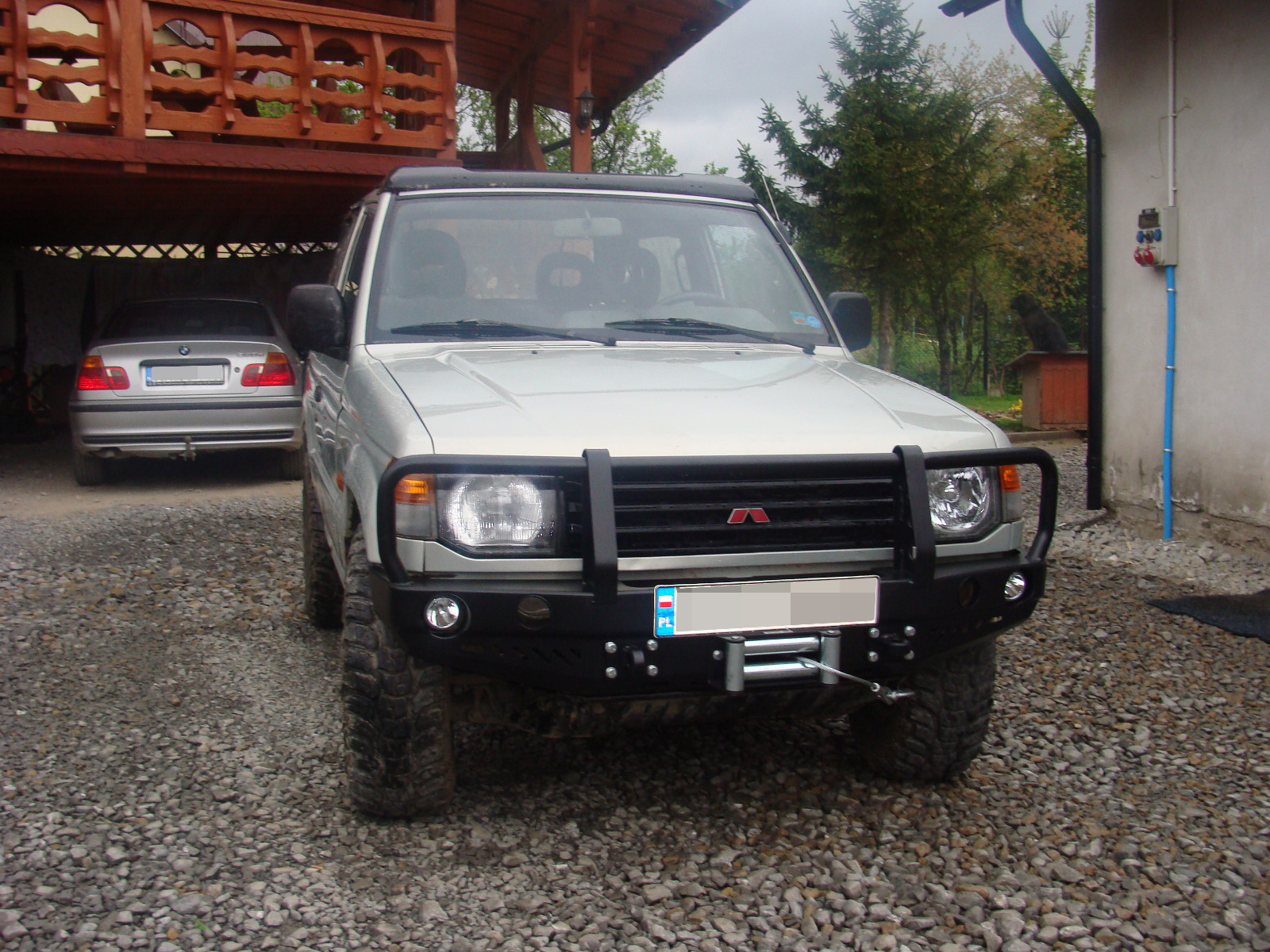 Mitsubishi Pajero Shogun Mk2 II 19912000 FRONT STEEL BUMPER WINCH OFF
