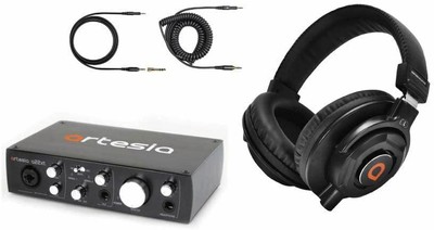 Artesia BE-AUD+ Recording Bundle w/ A22XT USB 2.0 Audio Interface & AMH 122 Delu