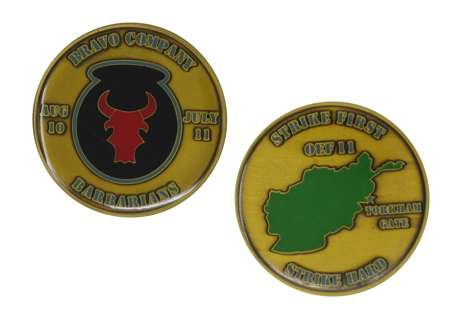 US Army Bravo Company Barbarians OEF 11 Challenge Coin