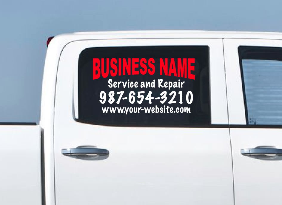 Custom Window Decal Custom Vinyl Lettering Decal For Truck Car Rear ...