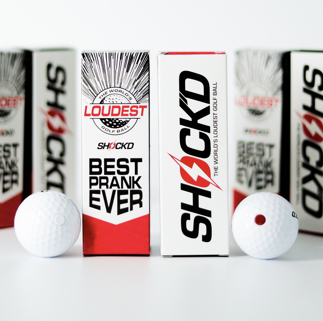 New SHOCK'D Golf Balls 3-Ball Sleeve White