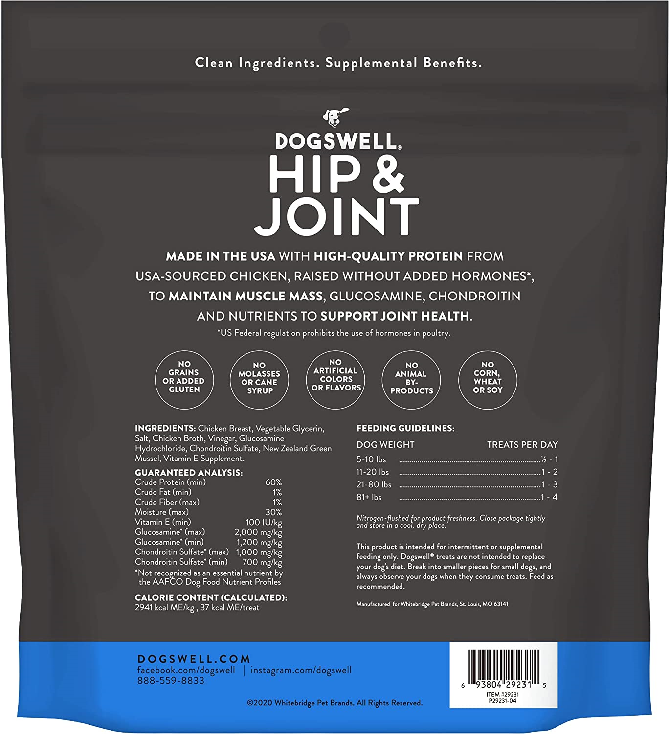 Dogswell Jerky Hip and Joint Dog Treats Grain Free Made in USA Only, Glucosamine 696395744270 eBay